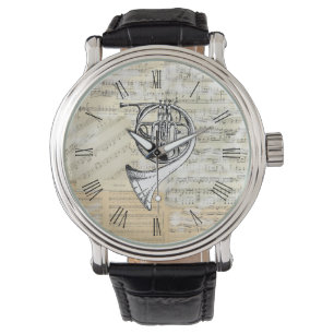 Horn Music Watch Horloge
