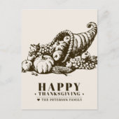 Horn of Plenty | THANKSGIVING Briefkaart (Voorkant)