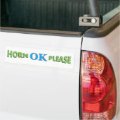 HORN OK PLAATS bumpersticker (Op Truck)