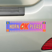 "Horn OK Please" Desi Truck stijl Bumpersticker (Op auto)