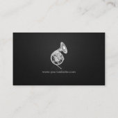 Horn Player - Professional Premium Black Mesh Visitekaartje (Achterkant)