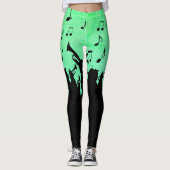 Horn Section Music Design Powder Green Leggings (Voorkant)