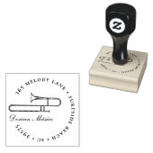  Horn Trombone Music Return-adres Rubberstempel (Gestempeld)