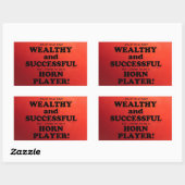 Horn Wealthy & Succesvolle rechthoekige Sticker (Vel)