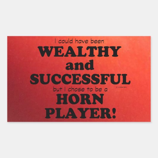 Horn Wealthy & Succesvolle rechthoekige Sticker (Voorkant)