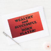 Horn Wealthy & Succesvolle rechthoekige Sticker (Envelop)