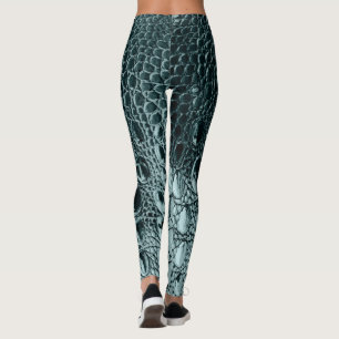  "HORNBACK" ALLIGATOR BLAUWGROEN HERZIEN LEGGINGS