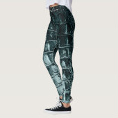 "HORNBACK" ALLIGATOR BLAUWGROEN LEGGINGS (Links)