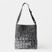 "HORNBACK" ALLIGATOR LEATHER GRAY SATIN CROSSBODY TAS (Achterkant)