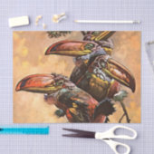 “Hornbills” Fantasie Kunst van Harry Rountree Tissuepapier (Craft)