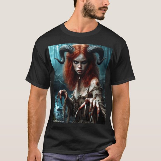 Horned Demoness image T-shirt (Voorkant)