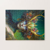 Horned Elf Woman Fantasy Art Jigzaag Puzzle Legpuzzel (Horizontaal)