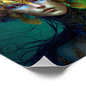 Horned Elf Woman Fantasy Art Poster (Hoek)