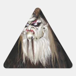 Horned Japans duivelmasker Driehoek Sticker