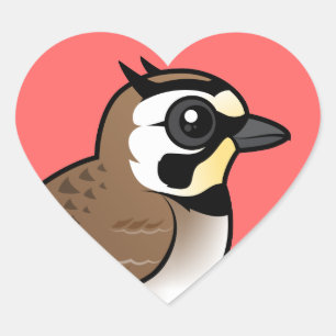 Horned Lark Hart Sticker