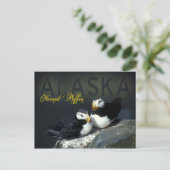 Horned Puffin, Alaska Briefkaart (Staand voorkant)