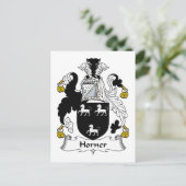 Horner Family Crest Briefkaart (Staand voorkant)