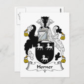 Horner Family Crest Briefkaart (Voorkant / Achterkant)