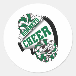 Hornets Cheer Terug naar school Cheerleading Spiri Ronde Sticker