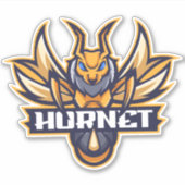 Hornets Mascot Vinyl Sticker (Voorkant)