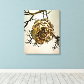 Hornet's nest canvas afdruk (Insitu (Houten vloer))