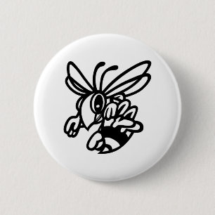 Hornets Outline Ronde Button 5,7 Cm