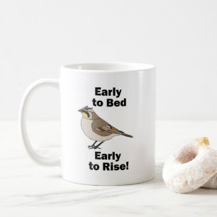 Hornleeuwerik Vroeg naar Bed Vroeg Opstaan Vogel C Koffiemok