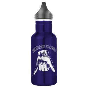 "HORNS DOWN" funny Waterfles