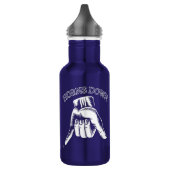 "HORNS DOWN" grappig Waterfles (Links)