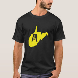 Horns Down West Virginia beroemd gemaakt door Stat T-shirt