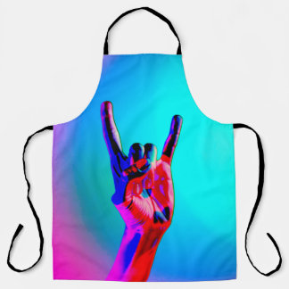 Horns up Heavy Metal Hand Sign Throwing Hard Rock Schort