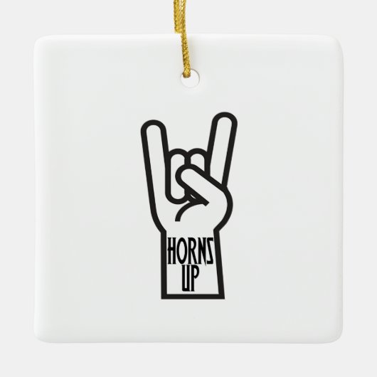 Horns up keramisch ornament (Voorkant)