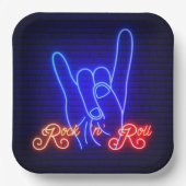 Horns Up Rock 'n Roll Square Papieren Bordje (Voorkant)