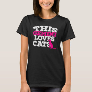 Horoscoop Sterrenbeeld Tweelingen Heeft van Katten T-shirt