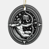 Horoscoop Teken Boogschutter Symbool en Eigenschap Keramisch Ornament (Links)