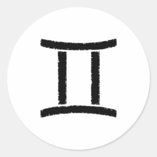 Horoscoop teken Gemini symbool Ronde Sticker