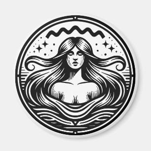 Horoscoop teken Waterman Symbool Vrouwen in Water Magneet