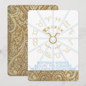 HOROSCOOP ~ Verjaardag Uitnodigen - Stier Kaart (Voorkant / Achterkant)