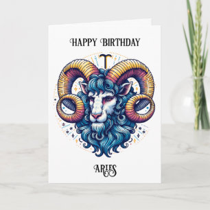 Horoscoopteken Ram   Birthday Kaart
