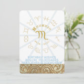 HOROSCOPE ~ Birthday Invite - Libra Kaart (Staand voorkant)