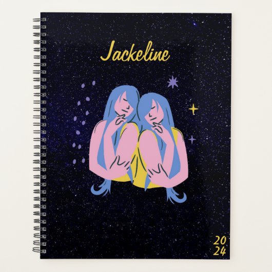 Horoscope de Gemini l Galaxy Sky Star Calendrier (Devant)