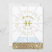 HOROSCOPE ~ Invitation d'anniversaire - Poissons (Devant)