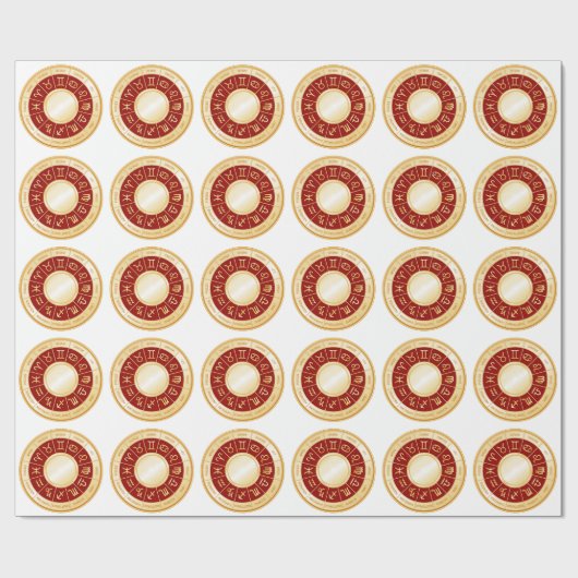 Horoscope Mandala Cadeaupapier (Vlak)
