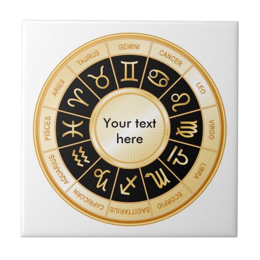 Horoscope Mandala Tegeltje (Voorkant)