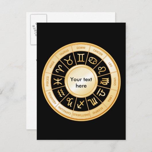 Horoscope Mandala Uitnodiging Briefkaart (Voorkant / Achterkant)