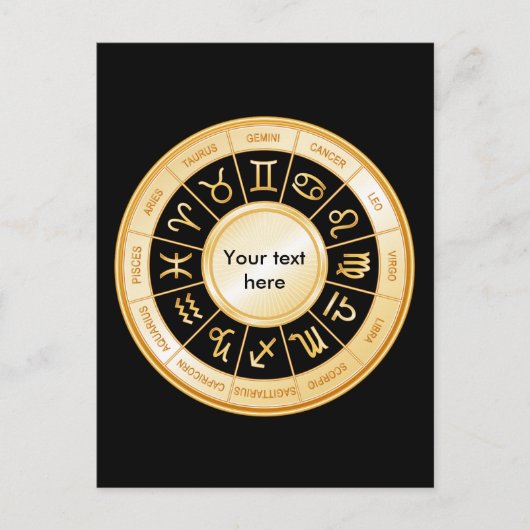 Horoscope Mandala Uitnodiging Briefkaart (Voorkant)