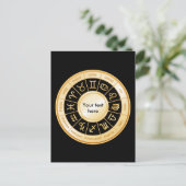 Horoscope Mandala Uitnodiging Briefkaart (Staand voorkant)