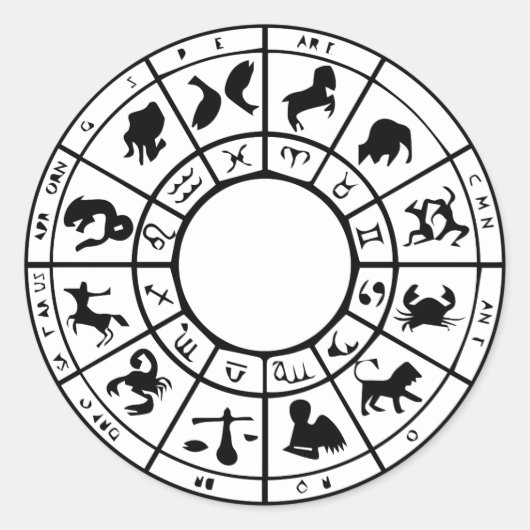 horoscope moderne zodiac astrologie or autocollant (Devant)