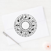 horoscope moderne zodiac astrologie or autocollant (Enveloppe)