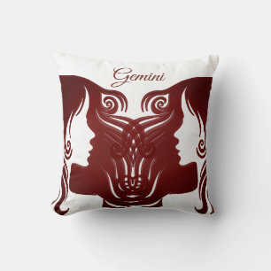 Horoscope Sign Gemini Zodiac Twins Pillow Kussen